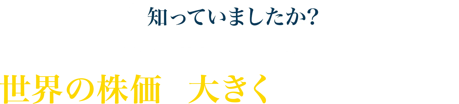 知っていましたか？ 日本の給料は横ばいですが世界の株価は大きく上がっています！